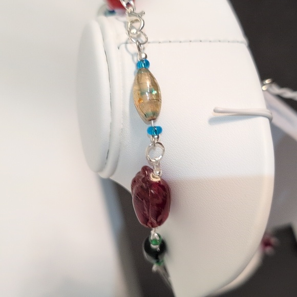 Handmade Lampwork Glass Beaded Necklace - Picture 7 of 9